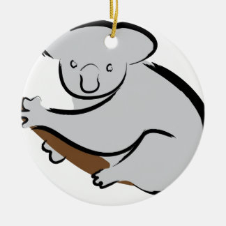 Ornamento De Cerâmica Urso de Koala na árvore