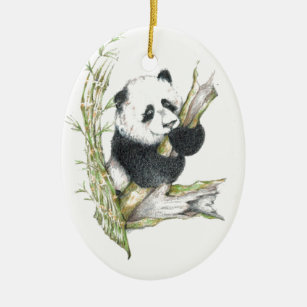 Ornamento De Cerâmica Urso de panda