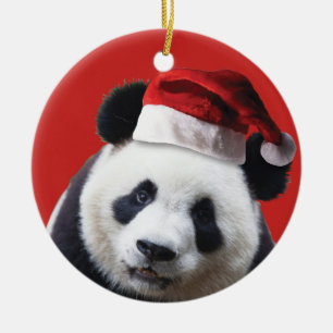 Ornamento De Cerâmica Urso de panda do Natal