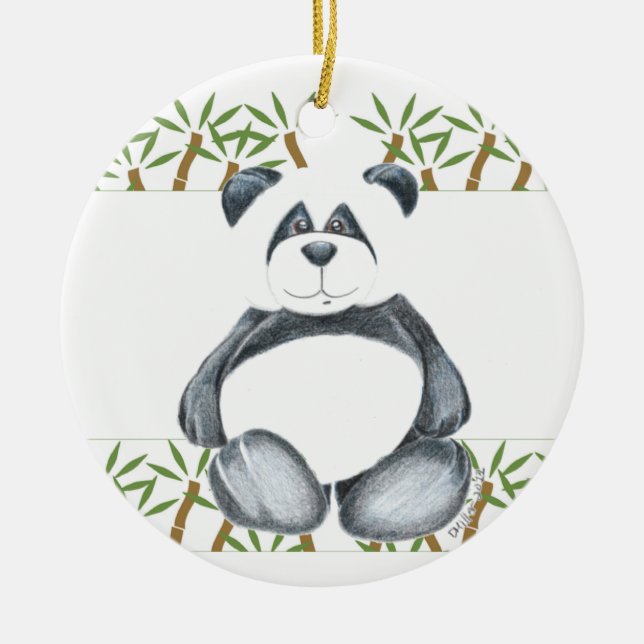 Ornamento De Cerâmica Urso de panda original (Frente)