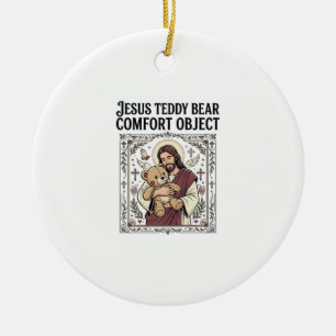 Ornamento De Cerâmica Urso de pelúcia Jesus Objeto de conforto Urso de p
