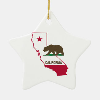 Ornamento De Cerâmica Urso dos Estados da Califórnia e de urso