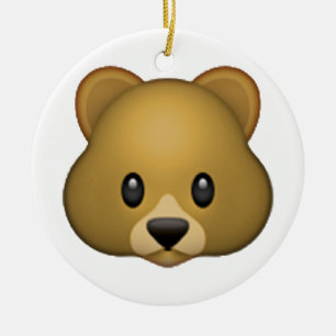 Ornamento De Cerâmica Urso - Emoji