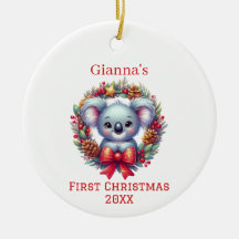 Urso Koala Personalizado Primeiro Natal