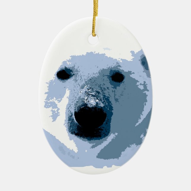 Ornamento De Cerâmica Urso Polar (Frente)