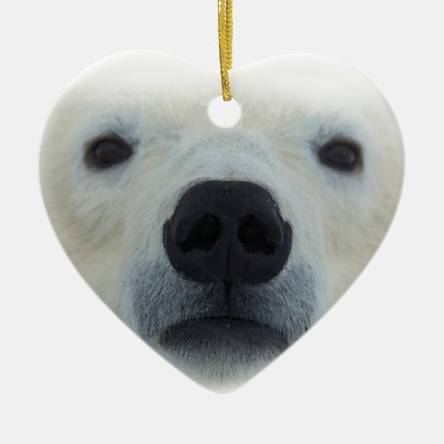 Ornamento De Cerâmica Urso Polar (Frente)