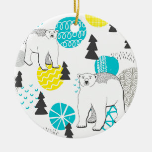 Ornamento De Cerâmica Urso polar