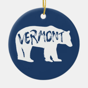 Ornamento De Cerâmica Urso Vermont