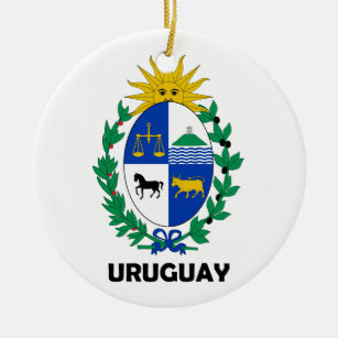 Ornamento De Cerâmica URUGUAI - emblema/bandeira/brasão/símbolo