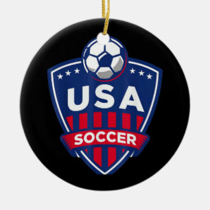 Ornamento De Cerâmica USA Soccer Team