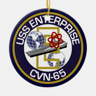 Ornamento De Cerâmica USS Enterprise do remendo somente -