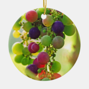 Ornamento De Cerâmica Uvas de muitas cores