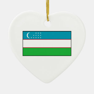 Ornamento De Cerâmica Uzbekistan - bandeira do Uzbeque