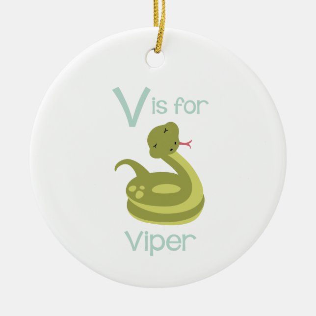 Ornamento De Cerâmica V Para Viper (Frente)