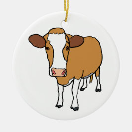Ornamento De Cerâmica Vaca
