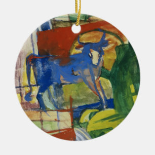 Ornamento De Cerâmica Vaca azul, 1914 (tempera no papel)