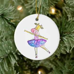 Ornamento De Cerâmica Vaca Ballerina Branca