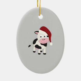 Ornamento De Cerâmica Vaca de Natal