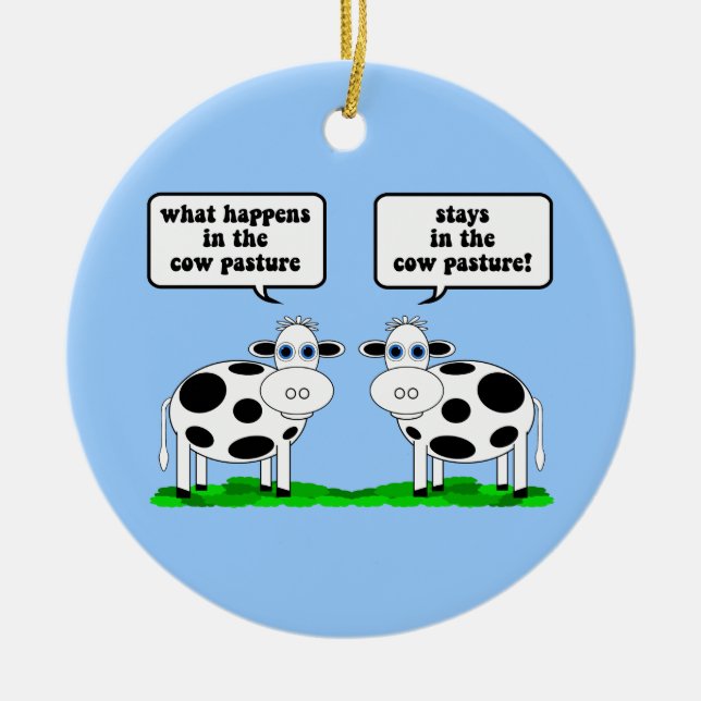 Ornamento De Cerâmica vacas (Frente)