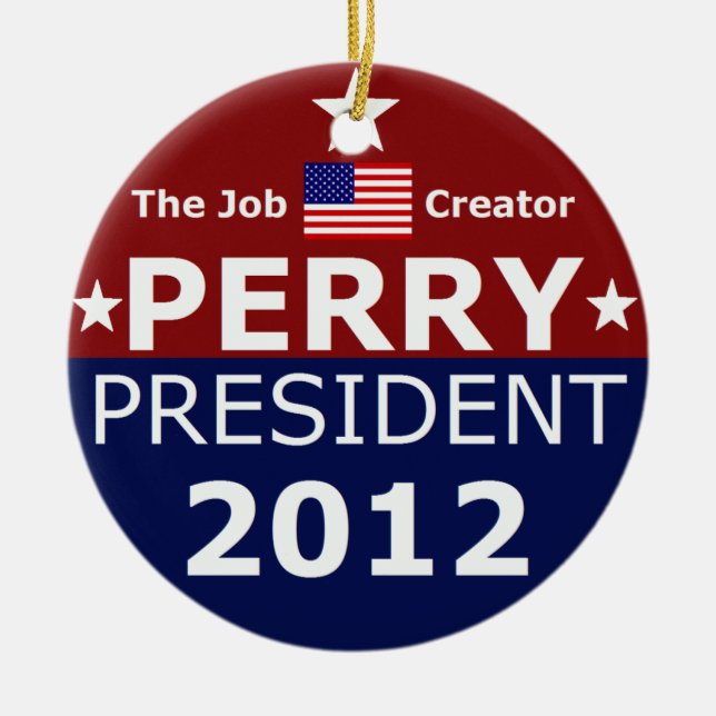 Ornamento De Cerâmica Vai Perry 2012 para a árvore de Natal (Frente)