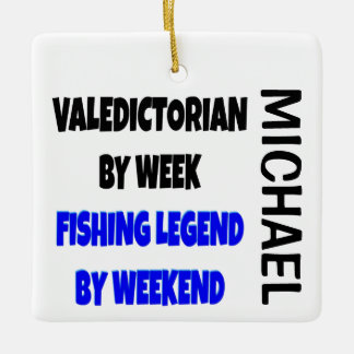 Ornamento De Cerâmica Valedictorian ama pescando CUSTOM