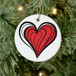 Ornamento De Cerâmica Valentine’s Day Gifts - Red Heart - 
