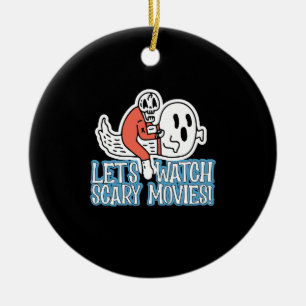 Ornamento De Cerâmica Vamos Assistir Filmes de Terror Grito de Horror