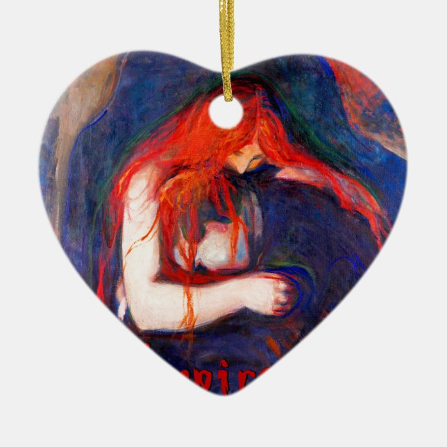 Ornamento De Cerâmica Vampiro Edvard Munch (Frente)