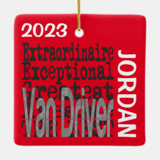 Ornamento De Cerâmica Van Driver Extraordinaire CUSTOM