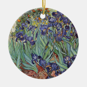 Ornamento De Cerâmica Van Gogh levanta flores impressionistas