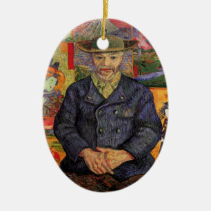 Ornamento De Cerâmica Van Gogh, Retrato de Père Tanguy, Arte Antigo