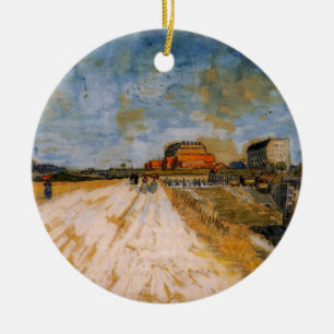 Ornamento De Cerâmica Van Gogh Road Beside the Paris Rampart