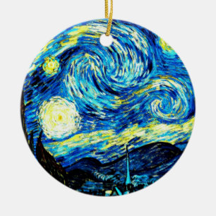 Ornamento De Cerâmica Van Gogh:Starry Night