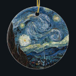 Ornamento De Cerâmica Van Gogh Starry Night<br><div class="desc">Vincent Van Gogh Starry Night,  obra-prima,  trabalho de arte de vintage em produtos modernos do Zazilicious</div>