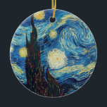 Ornamento De Cerâmica Van Gogh Starry Night Classism Arte<br><div class="desc">Pintura de Noite Estrelada - Esta é a obra-prima Vincent Van Gogh,  The Starry Night 1889.</div>