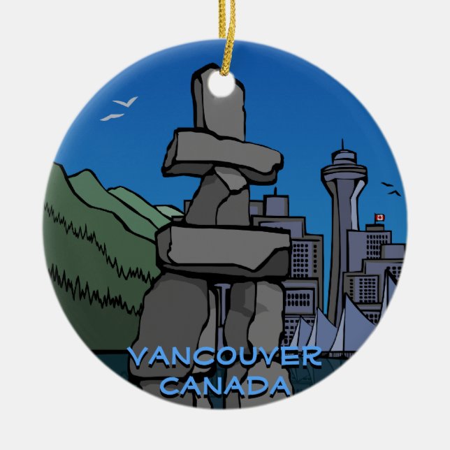 Ornamento De Cerâmica Vancouver Canada Ornament Vancouver Souvenirs (Frente)