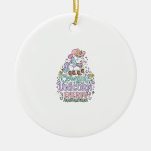 Ornamento De Cerâmica Vaqueira Unicórnio Energia de Unicórnio Produto Fo