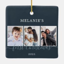 Ornamento De Cerâmica Várias fotos primeiro Natal Bebê Cerâmica Ornament