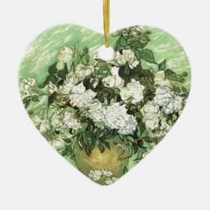 Ornamento De Cerâmica Vase com Rosas - Van Gogh