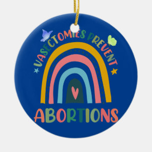 Ornamento De Cerâmica Vasectomias de Flores Previnem Aborto Arco-íris Fo