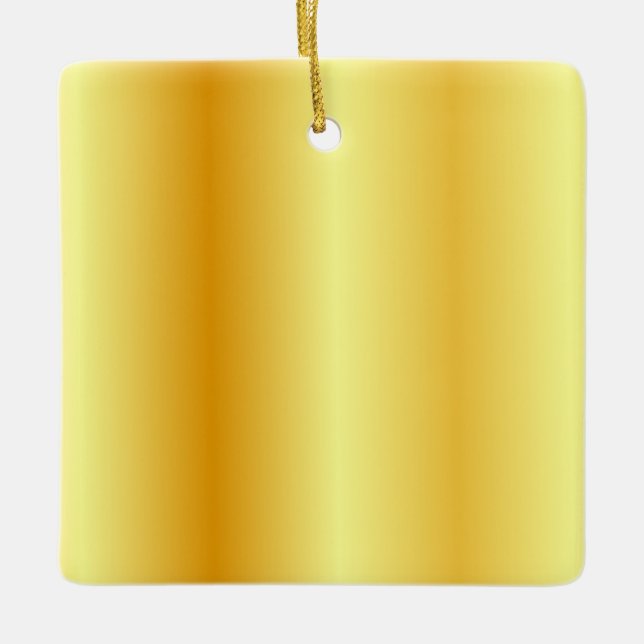 Ornamento De Cerâmica Vazio modelo Faux Dourado de aparência metálica (Frente)