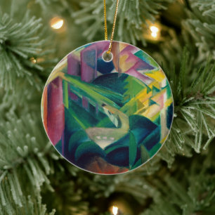 Ornamento De Cerâmica Veados num Jardim de um Mosteiro de Franz Marc