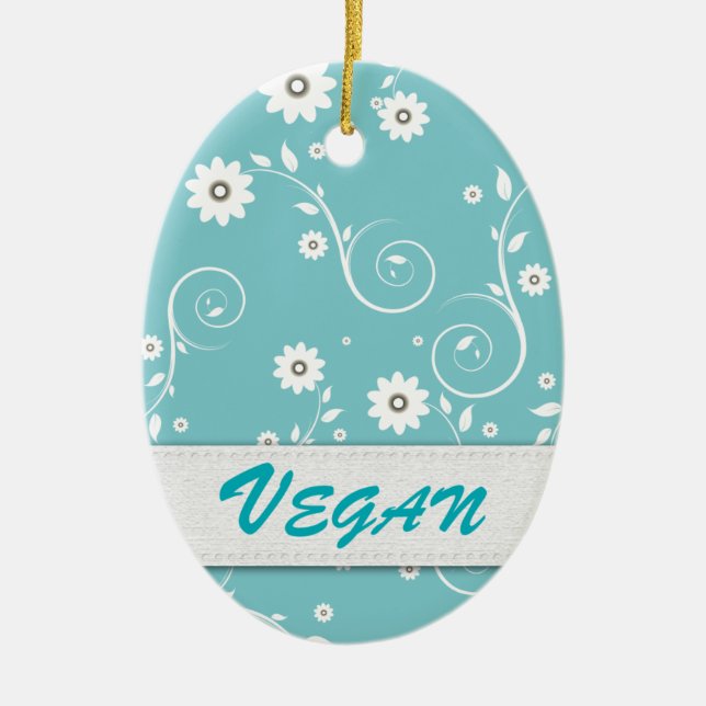 Ornamento De Cerâmica Vegan (Frente)
