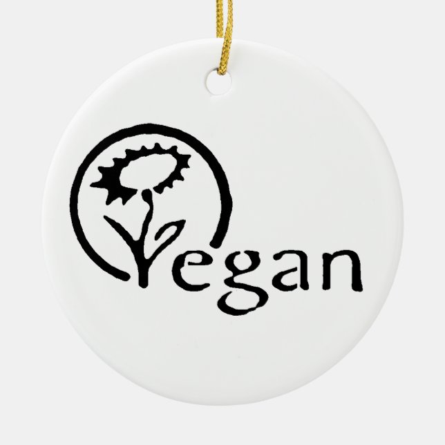 Ornamento De Cerâmica Vegan (Frente)