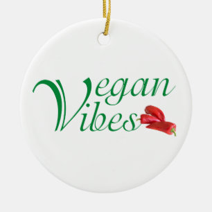 Ornamento De Cerâmica Vegan vibes
