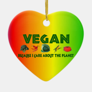 Ornamento De Cerâmica Vegans para o planeta