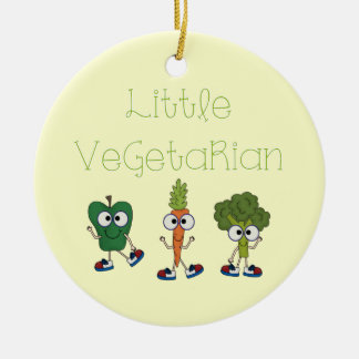 Ornamento De Cerâmica Vegetariano pequeno
