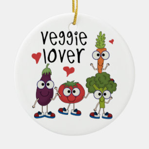 Ornamento De Cerâmica Veggie Lover