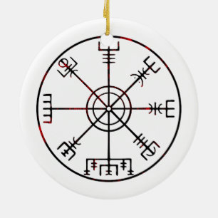 Ornamento De Cerâmica Vegvisir Corredores Protetores Islandeses