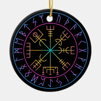 Ornamento De Cerâmica Vegvisir Viking Compass Symbol Design